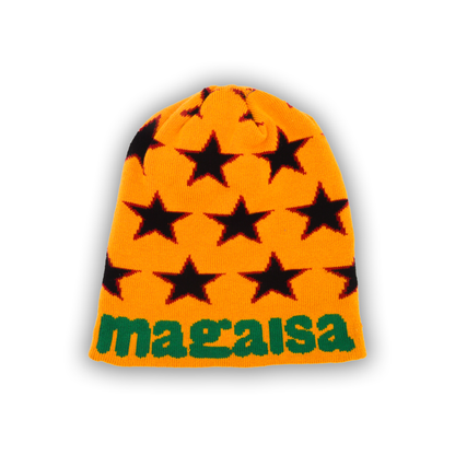 Black Star Beanie - Yellow
