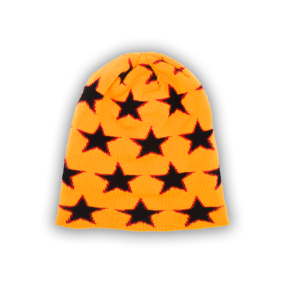Black Star Beanie - Yellow